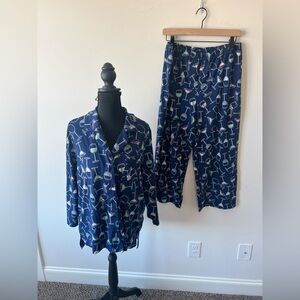 New Directions Cocktail Inspired Pajama Set Size XL
